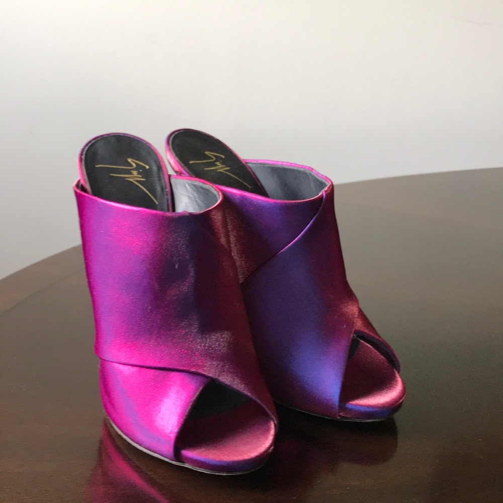 Giuseppe Zanotti Purple Velvet 7.5M SlipOn Slipper - Picture 3 of 8